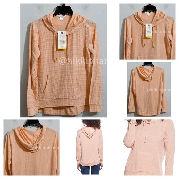 Weatherproof Tops - NWT Weatherproof Vintage Ladies' Gingham Hoodie in pink